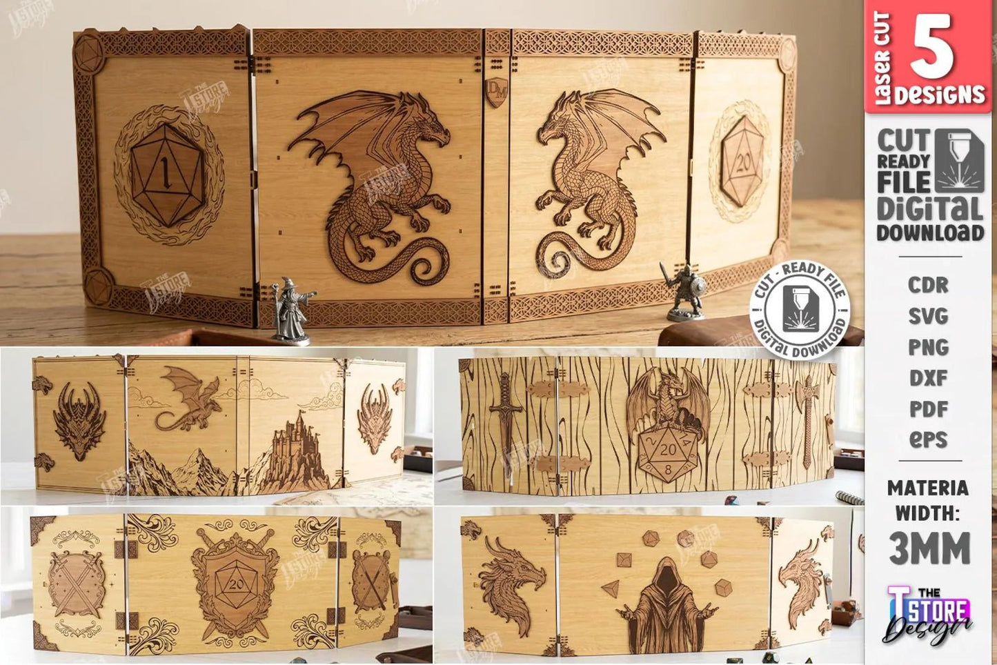 Cut Hive Fantasy Dungeon Laser Cut Bundle - 120 Designs - Cut Hive