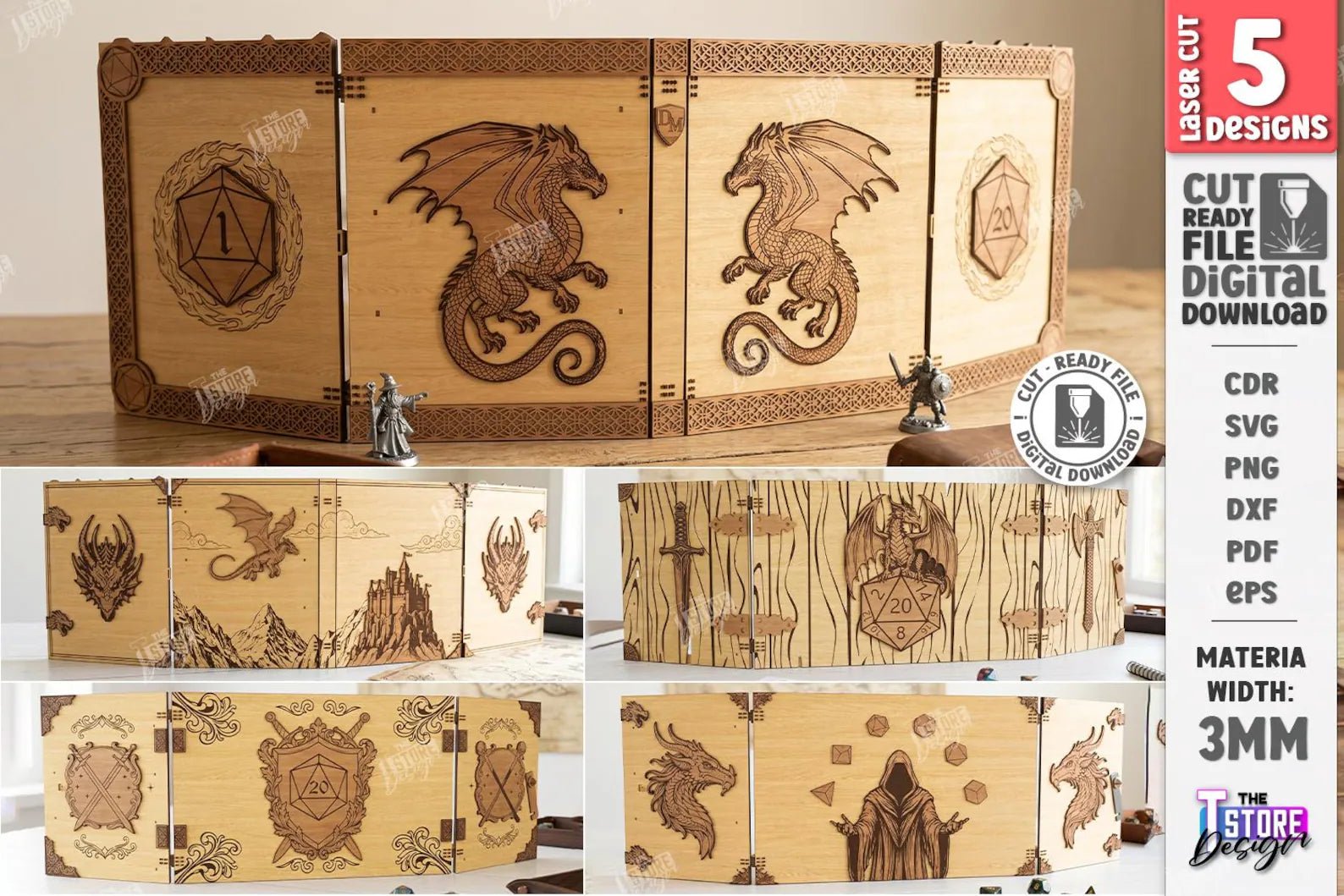 Cut Hive Fantasy Dungeon Laser Cut Bundle - 120 Designs - Cut Hive