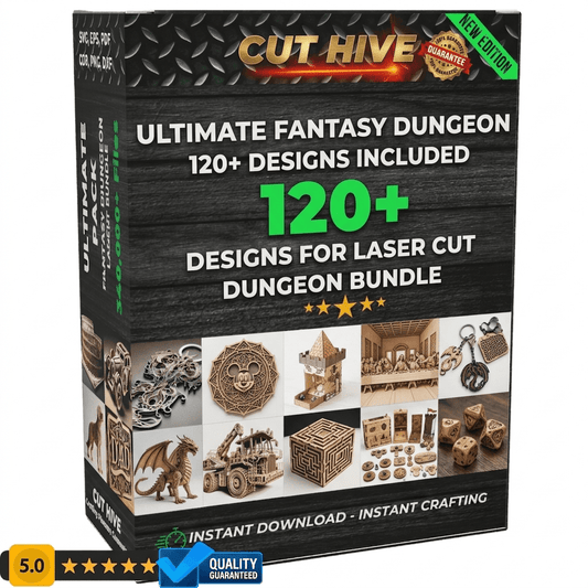 Cut Hive Fantasy Dungeon Laser Cut Bundle - 120 Designs - Cut Hive