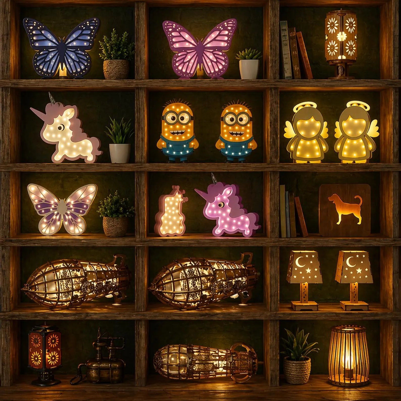 Cut Hive Illumination Bundle - 350 Laser Cut Lamp Designs - Cut Hive