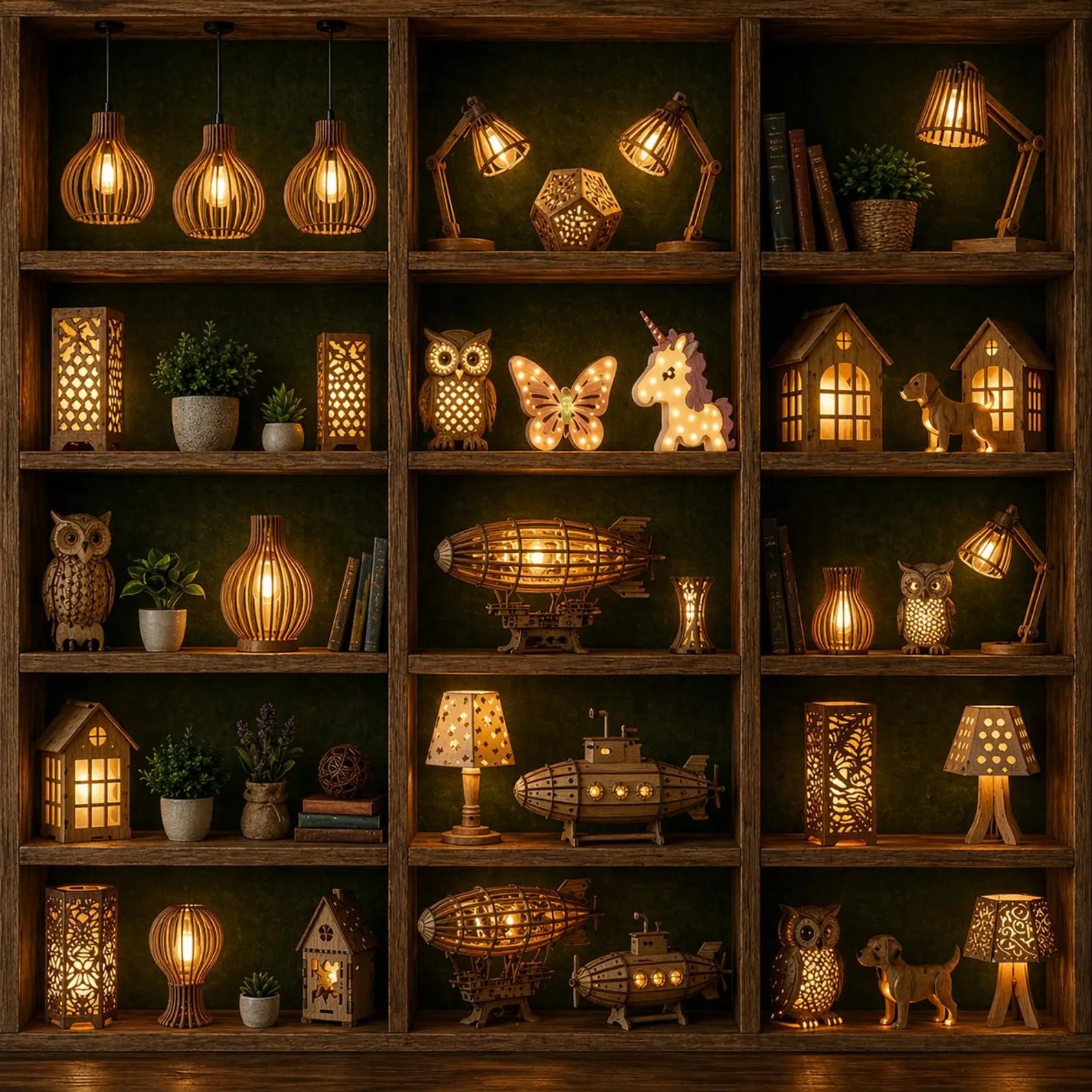 Cut Hive Illumination Bundle - 350 Laser Cut Lamp Designs - Cut Hive