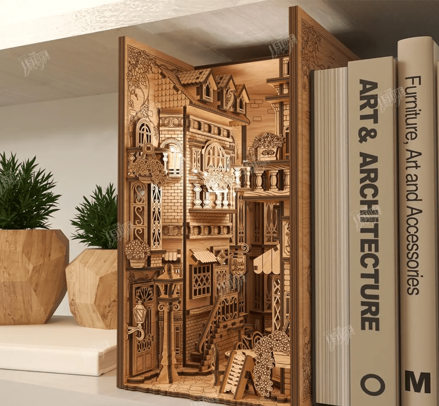 Cut Hive Masterpiece Series - 3D Book Nook European Alley Laser Cut Design - Cut Hive