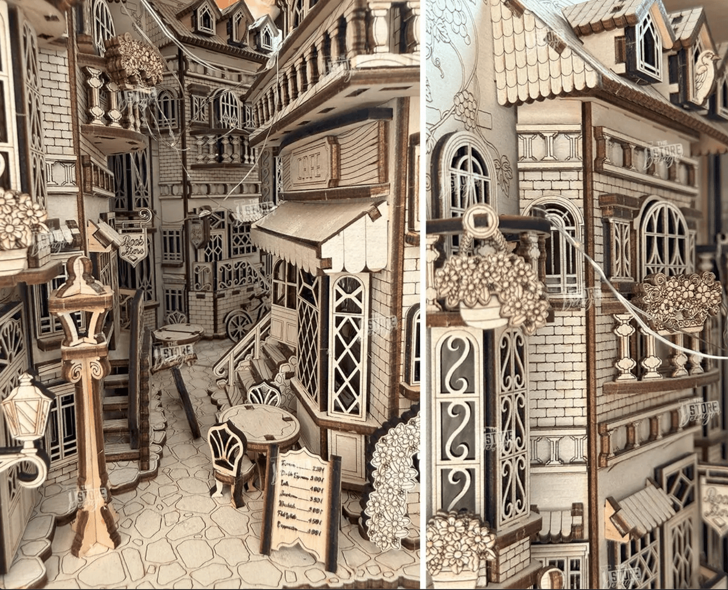 Cut Hive Masterpiece Series - 3D Book Nook European Alley Laser Cut Design - Cut Hive