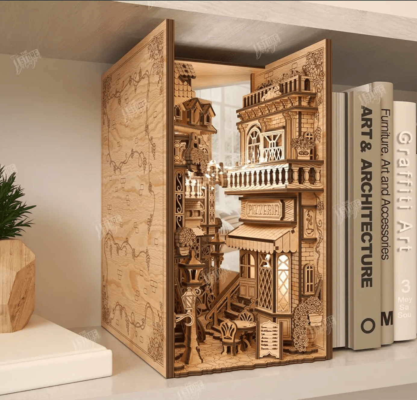 Cut Hive Masterpiece Series - 3D Book Nook European Alley Laser Cut Design - Cut Hive