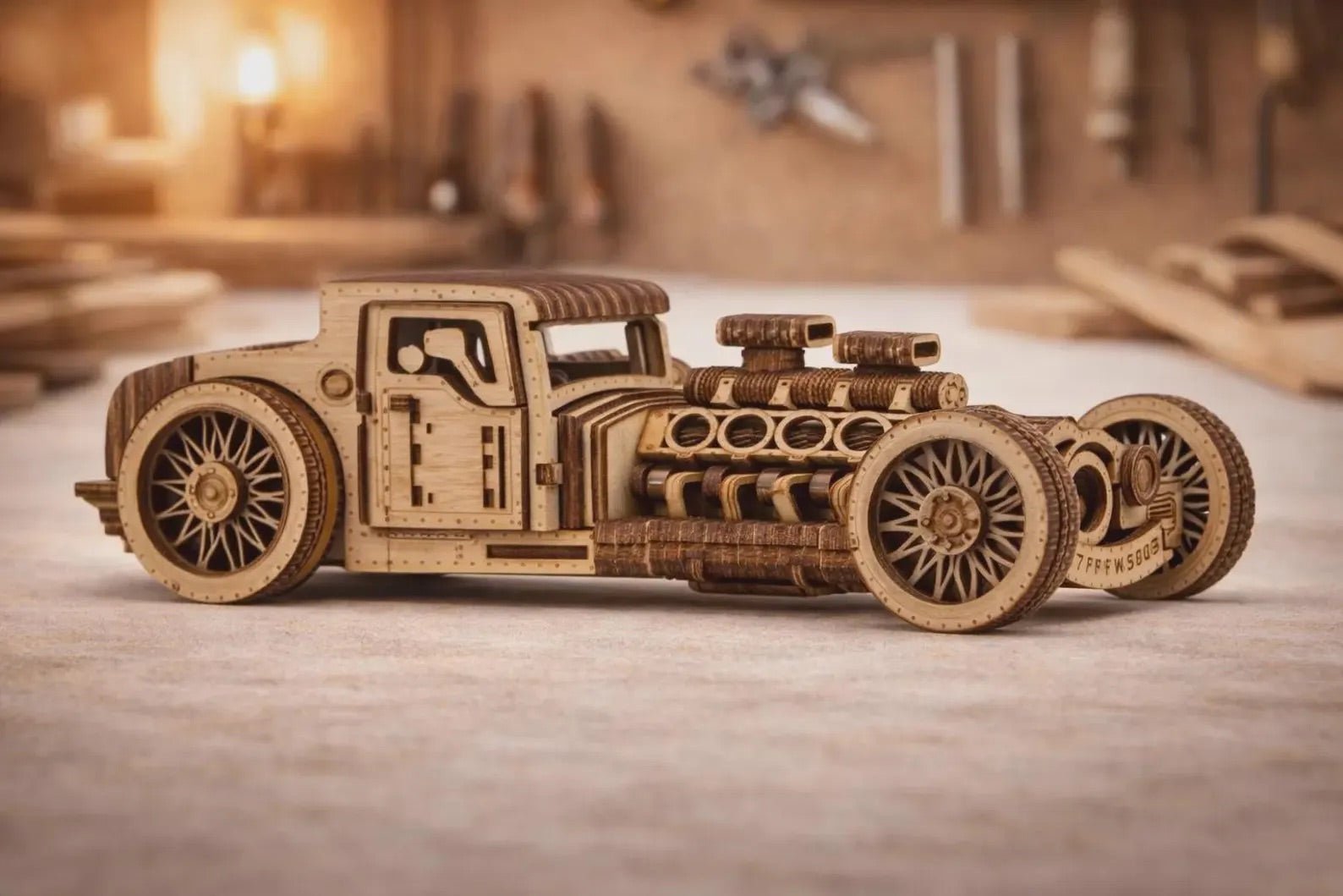 Cut Hive Masterpieces - Hot Stuff Wooden Car Bundle (Hot Rod, Mustang & Bone Shaker) - Cut Hive
