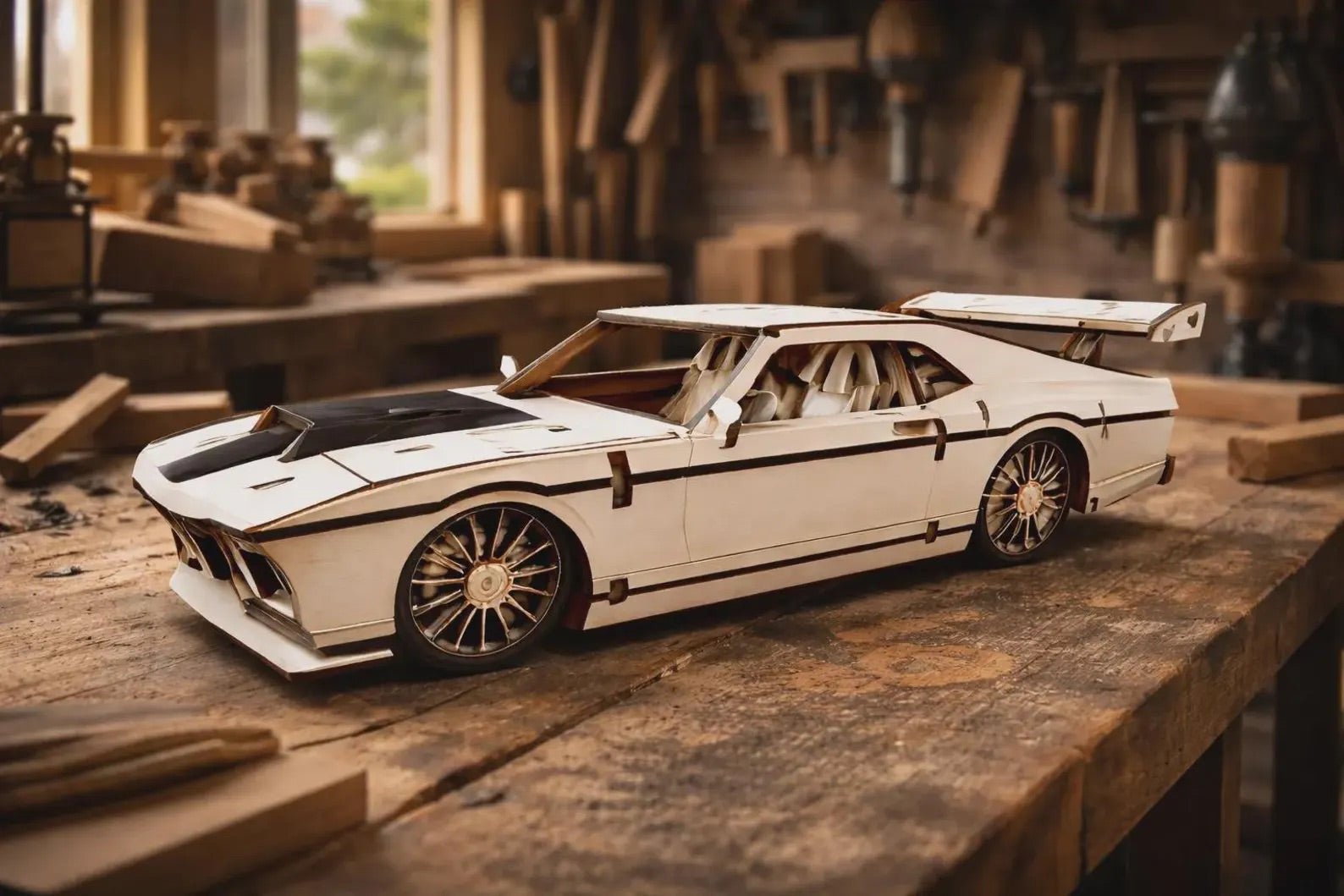 Cut Hive Masterpieces - Hot Stuff Wooden Car Bundle (Hot Rod, Mustang & Bone Shaker) - Cut Hive