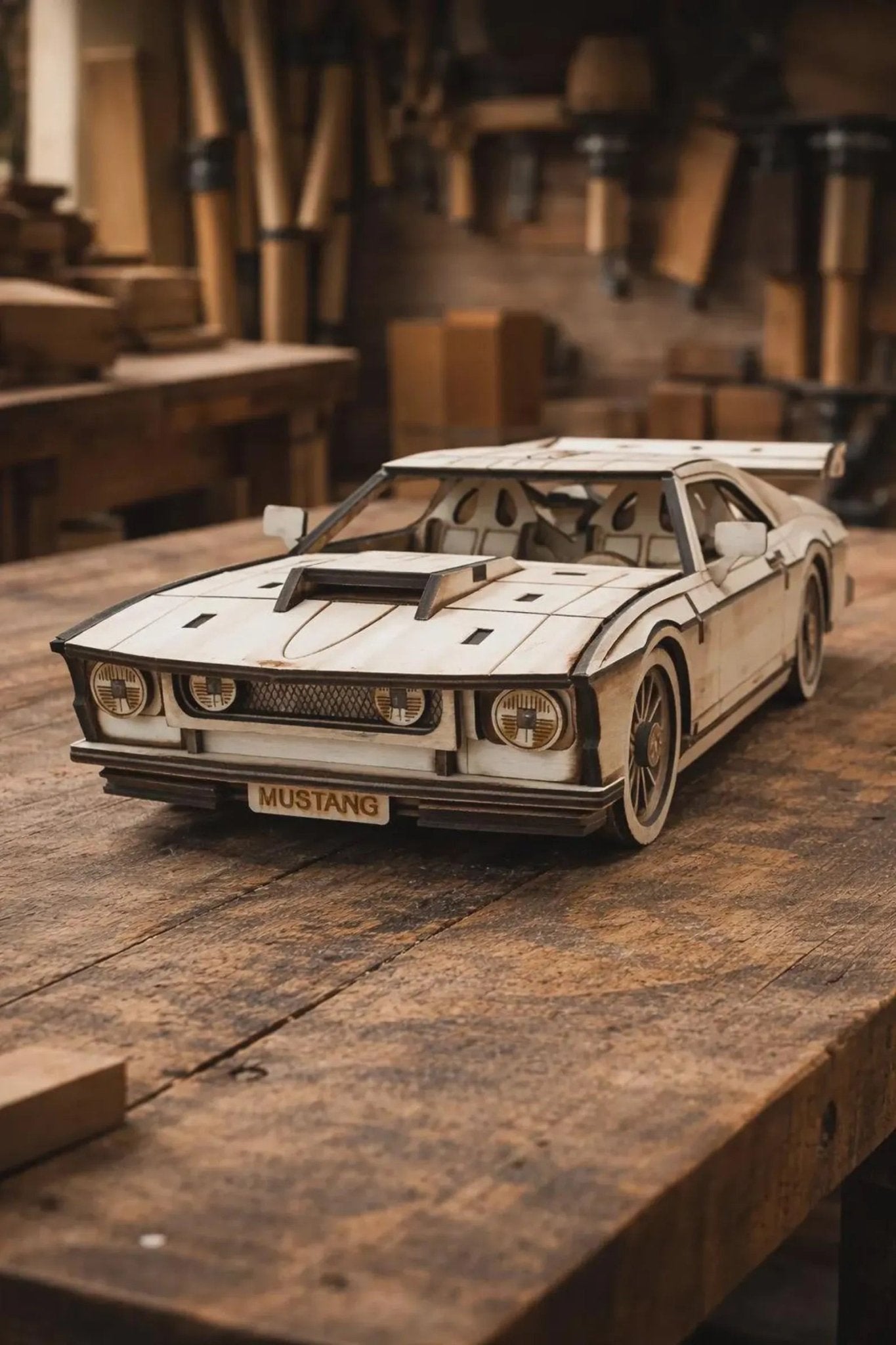 Cut Hive Masterpieces - Hot Stuff Wooden Car Bundle (Hot Rod, Mustang & Bone Shaker) - Cut Hive
