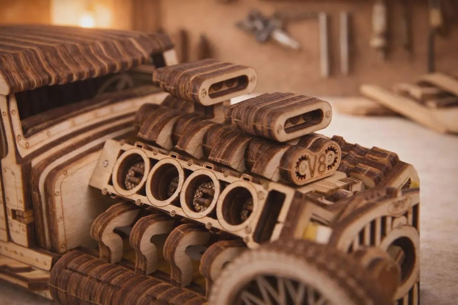 Cut Hive Masterpieces - Hot Stuff Wooden Car Bundle (Hot Rod, Mustang & Bone Shaker) - Cut Hive