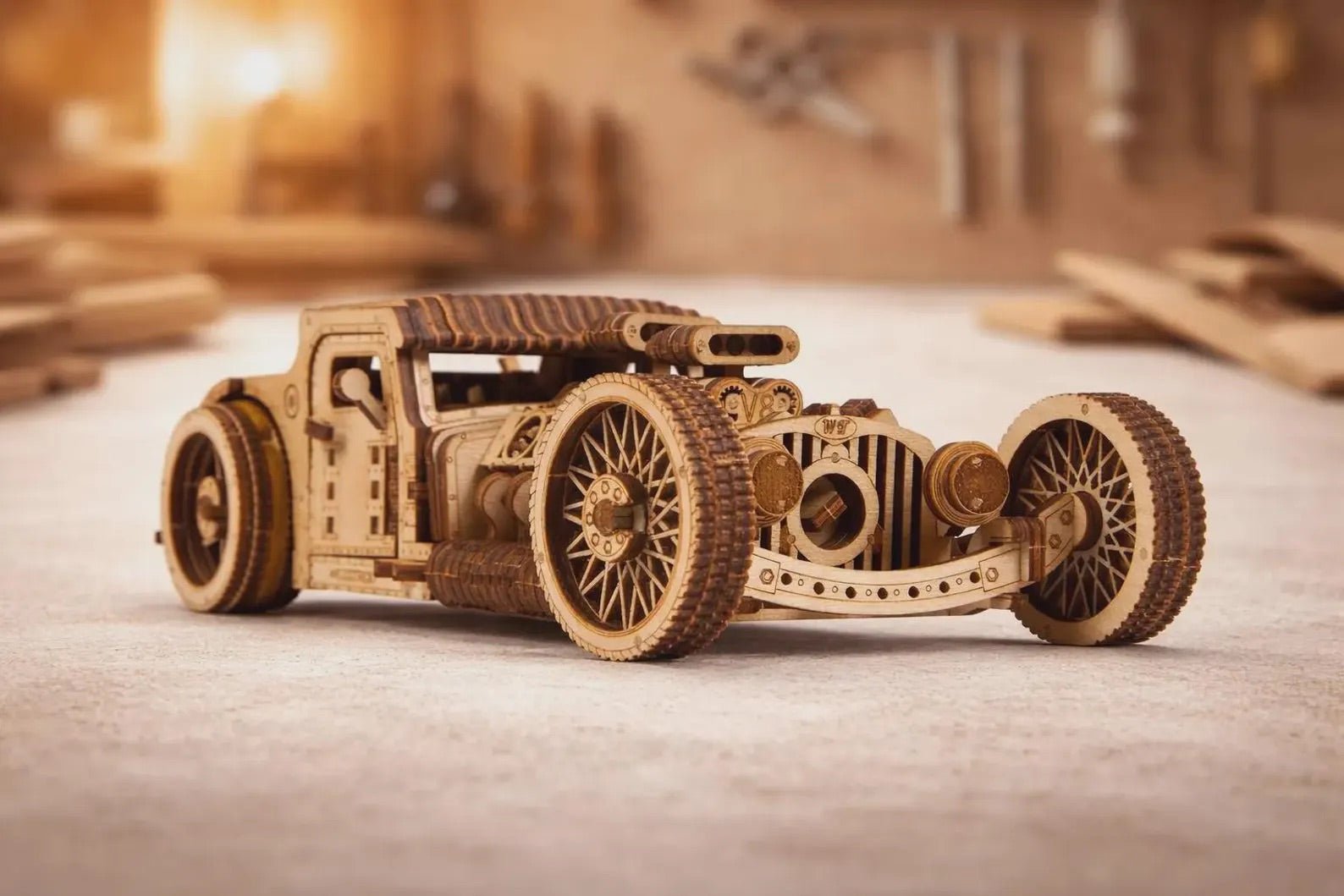 Cut Hive Masterpieces - Hot Stuff Wooden Car Bundle (Hot Rod, Mustang & Bone Shaker) - Cut Hive