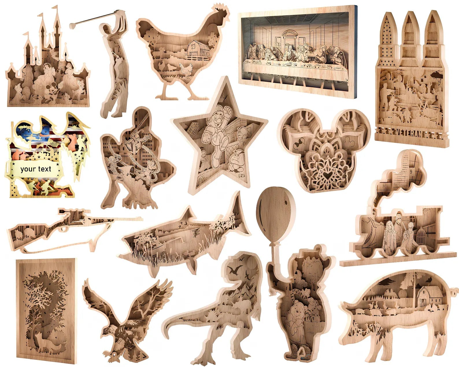 Cut Hive Multi - Layer Laser Cut Bundle - 550 Multi - Layer Designs - Cut Hive