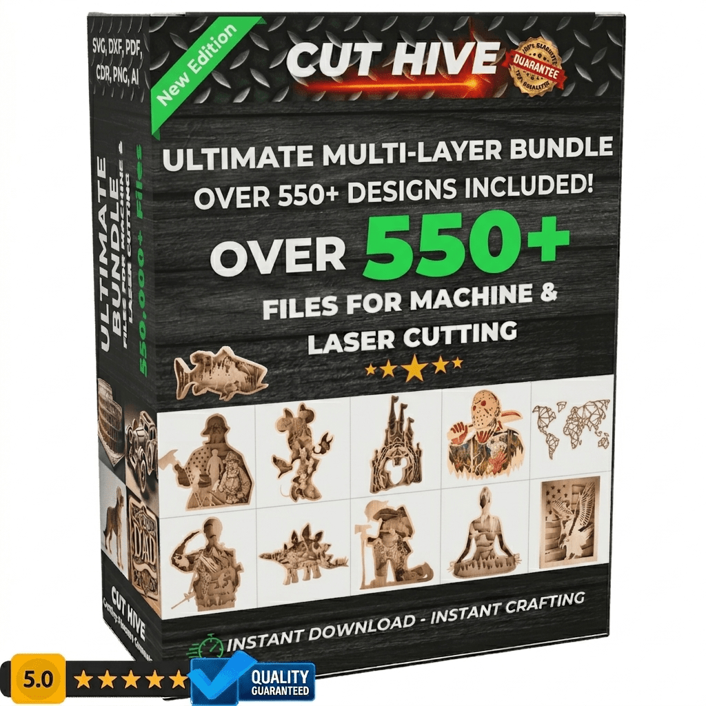 Cut Hive Multi - Layer Laser Cut Bundle - 550 Multi - Layer Designs - Cut Hive