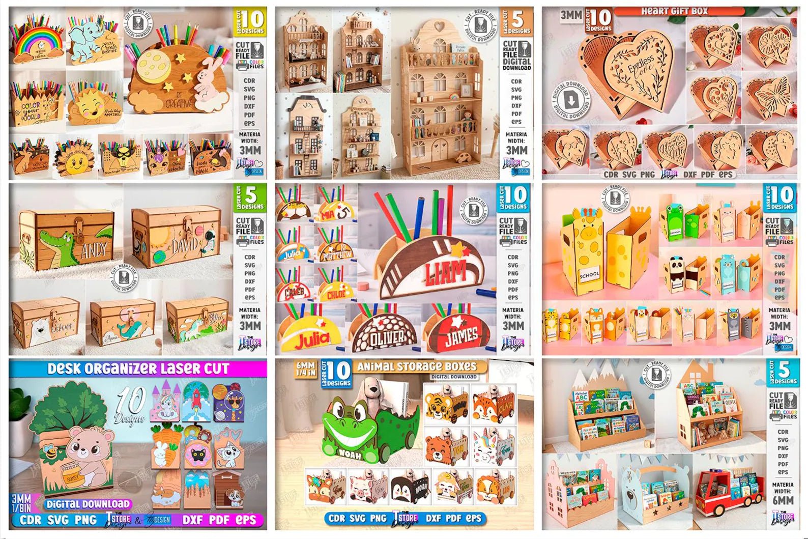 Cut Hive Organizers Mega Bundle - 300 Designs - Cut Hive