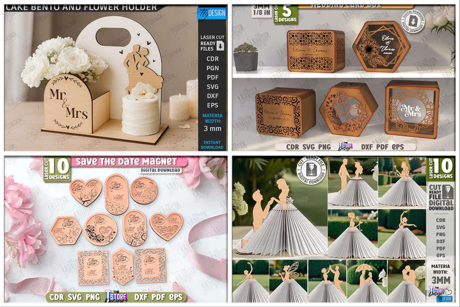 Cut Hive Wedding Laser Cut & Engraving Bundle - 200 Designs
