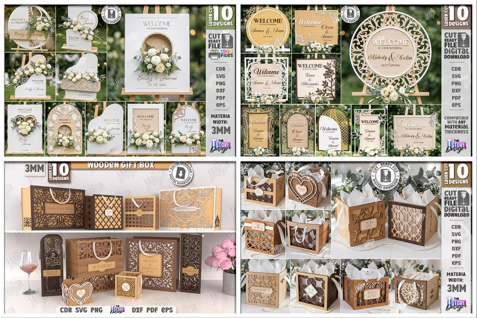 Cut Hive Wedding Laser Cut & Engraving Bundle - 200 Designs