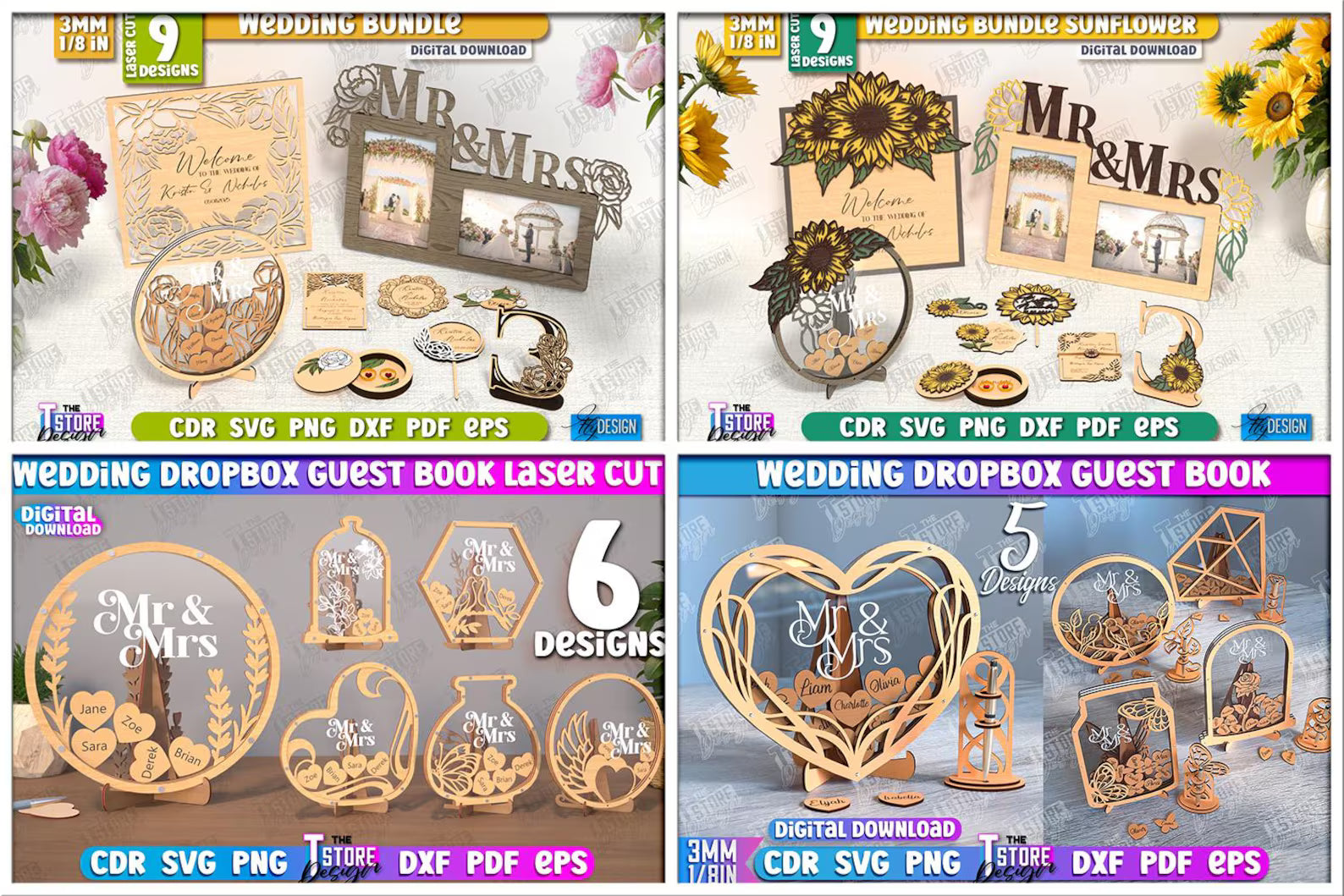 Cut Hive Wedding Laser Cut & Engraving Bundle - 200 Designs
