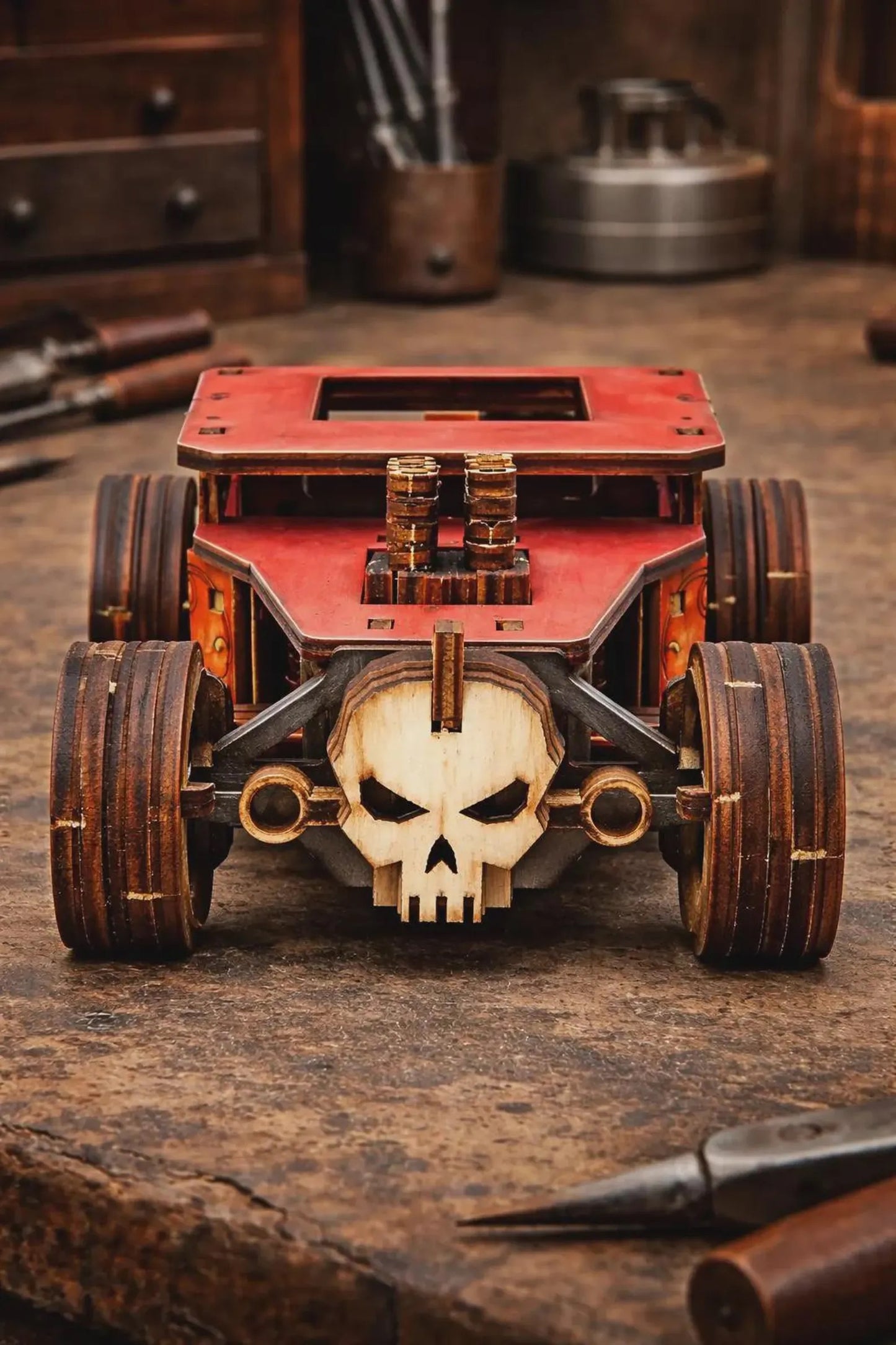Cut Hive Masterpieces - Hot Stuff Wooden Car Bundle (Hot Rod, Mustang & Bone Shaker)