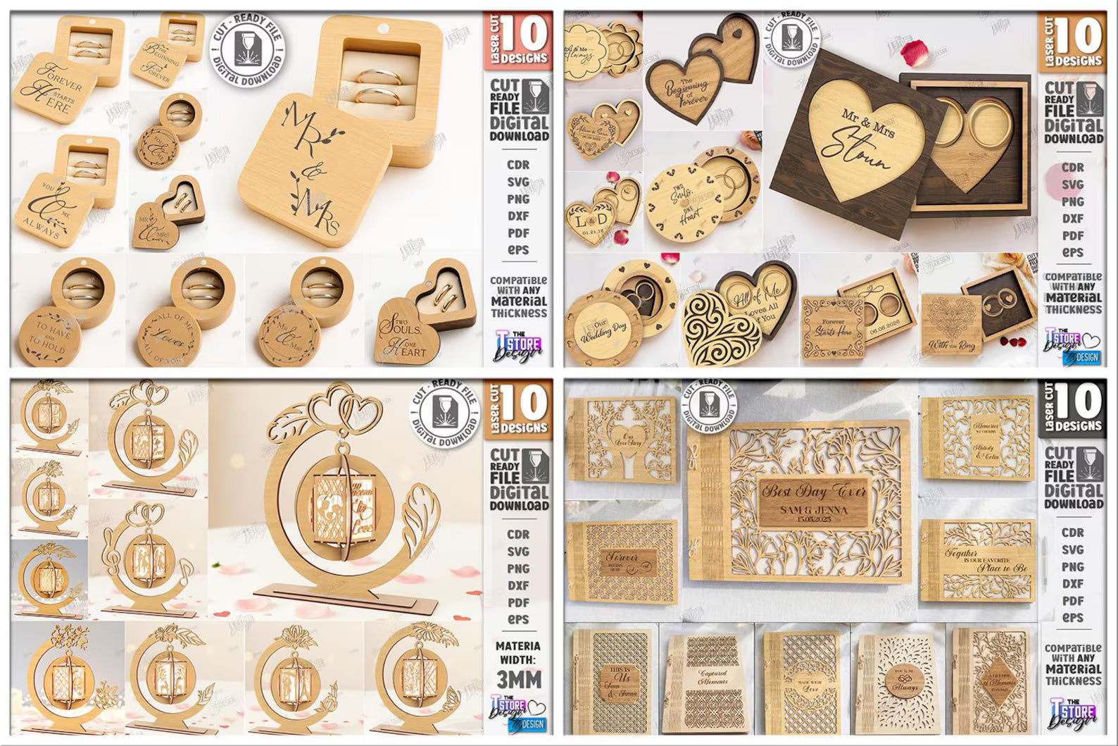 Cut Hive Wedding Laser Cut & Engraving Bundle - 200 Designs