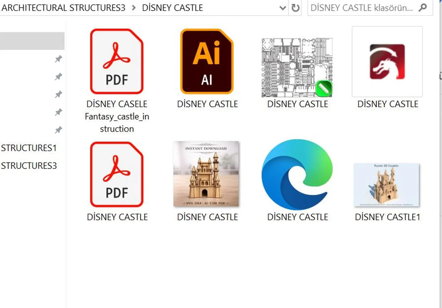 Cut Hive Masterpieces - 4 Landmarks Laser Cut 3D Bundle (Eiffel Tower, Sydney Opera, Disney Castle, Saint Basil’s)