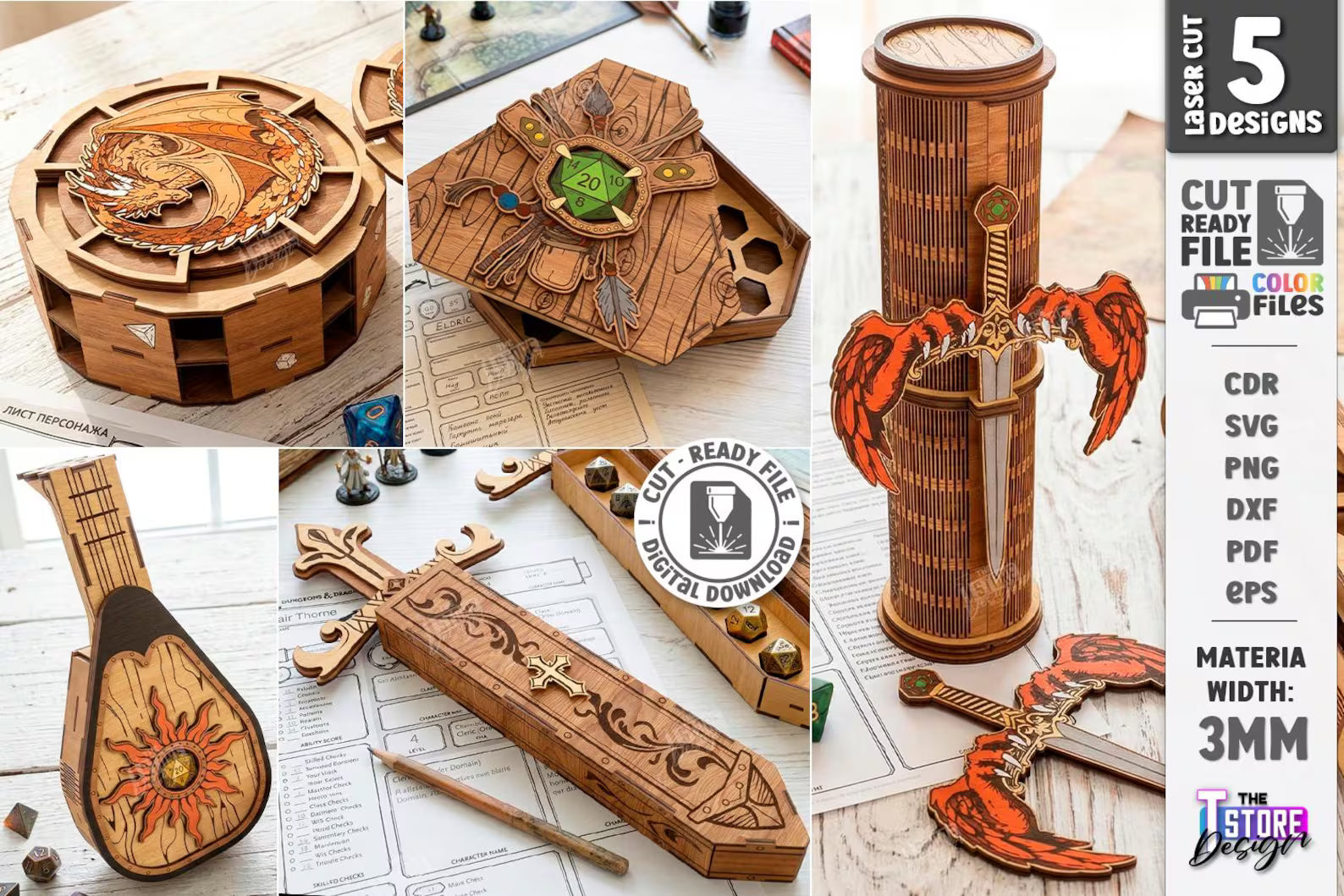 Cut Hive Fantasy Dungeon Laser Cut Bundle - 120 Designs