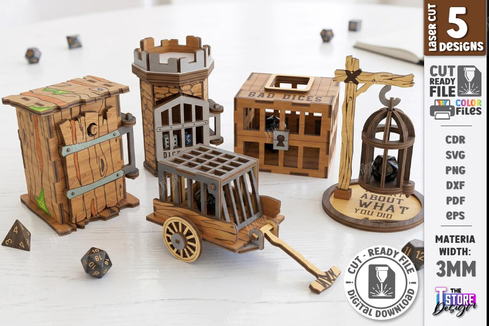 Cut Hive Fantasy Dungeon Laser Cut Bundle - 120 Designs