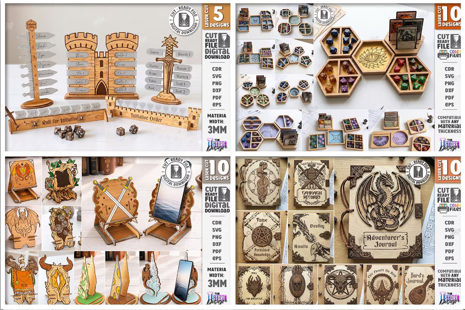 Cut Hive Fantasy Dungeon Laser Cut Bundle - 120 Designs