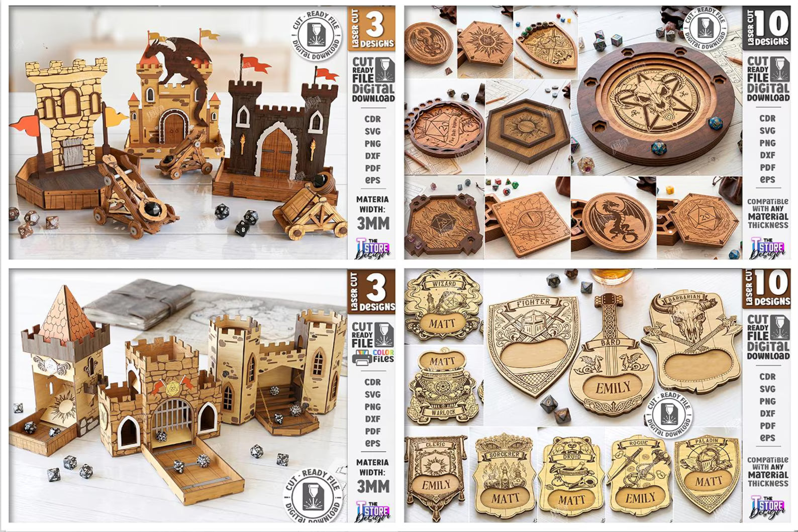 Cut Hive Fantasy Dungeon Laser Cut Bundle - 120 Designs