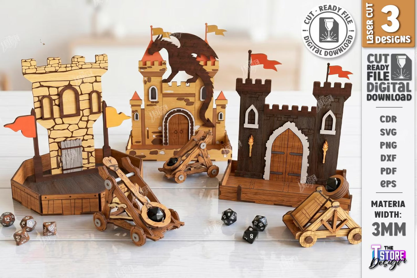 Cut Hive Fantasy Dungeon Laser Cut Bundle - 120 Designs
