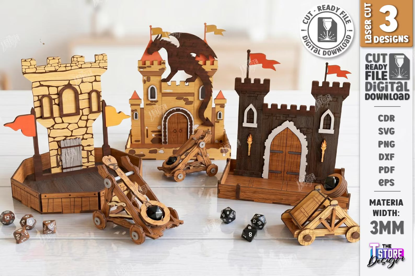 Cut Hive Fantasy Dungeon Laser Cut Bundle - 120 Designs