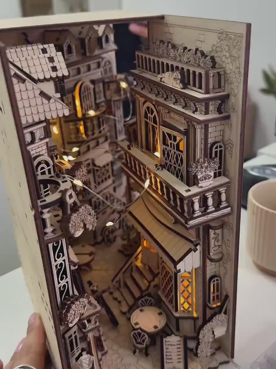 Cut Hive Masterpiece Series - 3D Book Nook European Alley Laser Cut Design